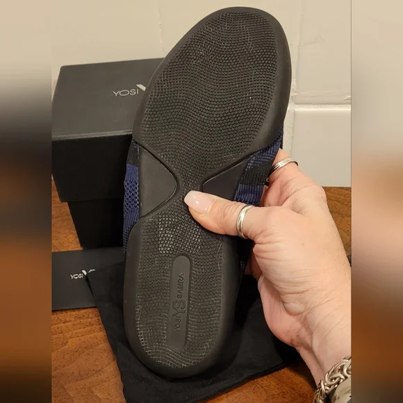 YOSI SAMRA Camellia Foldable Flat Sport Knit Navy / Black sz 7M - Picture 5 of 7